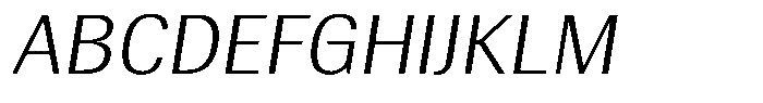 Elvarion Extra Light Semi Expanded Oblique Font UPPERCASE