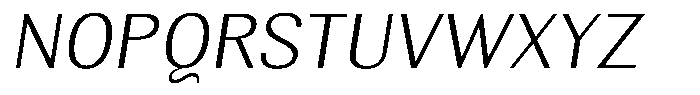 Elvarion Extra Light Semi Expanded Oblique Font UPPERCASE