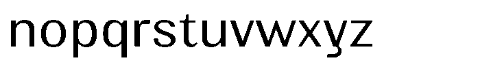 Elvarion Light Semi Expanded Font LOWERCASE