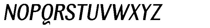 Elvarion Medium Condensed Oblique Font UPPERCASE