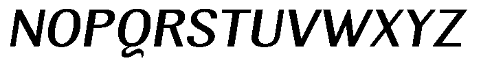 Elvarion Medium Semi Expanded Oblique Font UPPERCASE