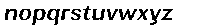 Elvarion Medium Semi Expanded Oblique Font LOWERCASE