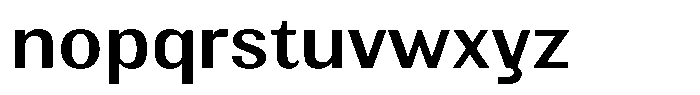 Elvarion Medium Semi Expanded Font LOWERCASE