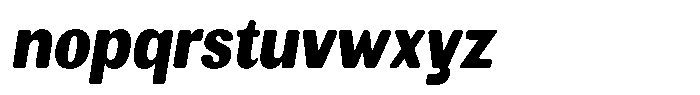 Elvarion Rounded Black Condensed Oblique Font LOWERCASE