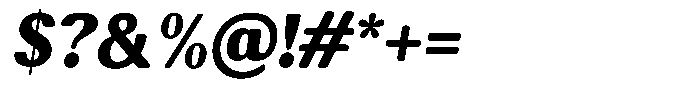 Elvarion Rounded Black Semi Condensed Oblique Font OTHER CHARS