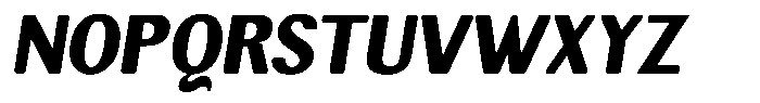 Elvarion Rounded Black Semi Condensed Oblique Font UPPERCASE
