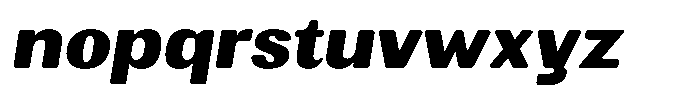 Elvarion Rounded Black Semi Expanded Oblique Font LOWERCASE