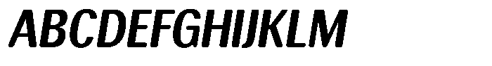 Elvarion Rounded Bold Condensed Oblique Font UPPERCASE