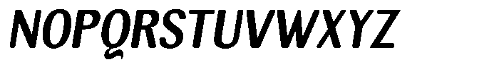 Elvarion Rounded Bold Condensed Oblique Font UPPERCASE