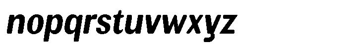 Elvarion Rounded Bold Condensed Oblique Font LOWERCASE
