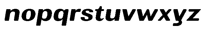 Elvarion Rounded Bold Expanded Oblique Font LOWERCASE
