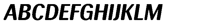 Elvarion Rounded Bold Semi Condensed Oblique Font UPPERCASE