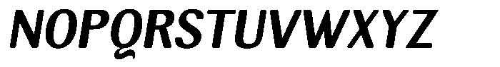 Elvarion Rounded Bold Semi Condensed Oblique Font UPPERCASE