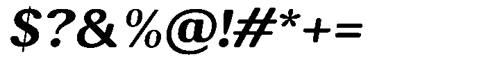 Elvarion Rounded Bold Semi Expanded Oblique Font OTHER CHARS
