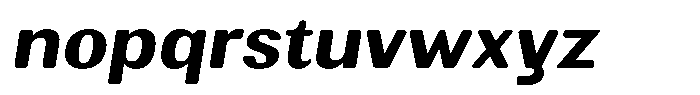 Elvarion Rounded Bold Semi Expanded Oblique Font LOWERCASE