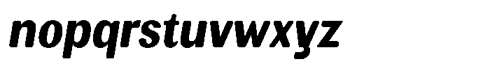 Elvarion Rounded Extra Bold Condensed Oblique Font LOWERCASE