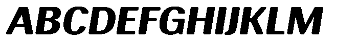 Elvarion Rounded Extra Bold Semi Expanded Oblique Font UPPERCASE