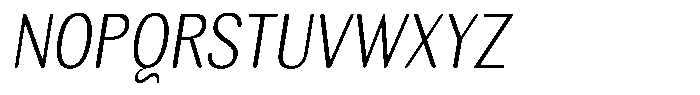 Elvarion Rounded Extra Light Condensed Oblique Font UPPERCASE