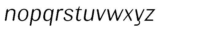 Elvarion Rounded Extra Light Oblique Font LOWERCASE