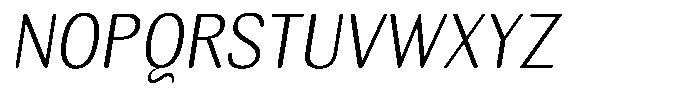 Elvarion Rounded Extra Light Sem Condensed Obliq Font UPPERCASE