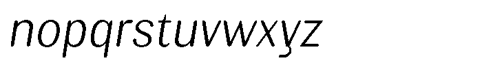 Elvarion Rounded Extra Light Sem Condensed Obliq Font LOWERCASE