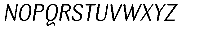 Elvarion Rounded Light Semi Condensed Oblique Font UPPERCASE