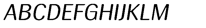 Elvarion Rounded Light Semi Expanded Oblique Font UPPERCASE