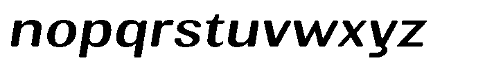 Elvarion Rounded Medium Expanded Oblique Font LOWERCASE