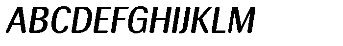 Elvarion Rounded Medium Semi Condensed Oblique Font UPPERCASE