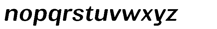 Elvarion Rounded Medium Semi Expanded Oblique Font LOWERCASE