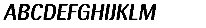 Elvarion Rounded Semi Bold Semi Condensed Oblique Font UPPERCASE