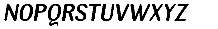 Elvarion Rounded Semi Bold Semi Condensed Oblique Font UPPERCASE
