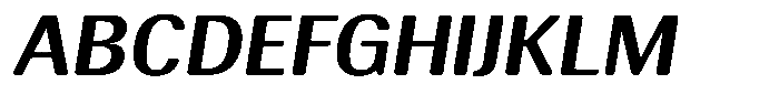 Elvarion Rounded Semi Bold Semi Expanded Oblique Font UPPERCASE