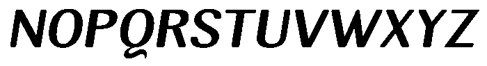 Elvarion Rounded Semi Bold Semi Expanded Oblique Font UPPERCASE