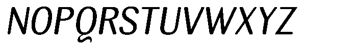Elvarion Rounded Semi Condensed Oblique Font UPPERCASE