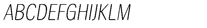 Elvarion Rounded Thin Condensed Oblique Font UPPERCASE