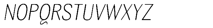 Elvarion Rounded Thin Condensed Oblique Font UPPERCASE
