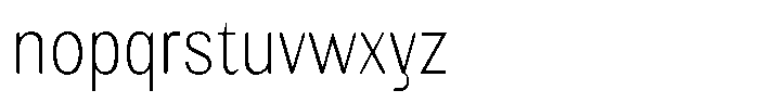Elvarion Rounded Thin Condensed Font LOWERCASE