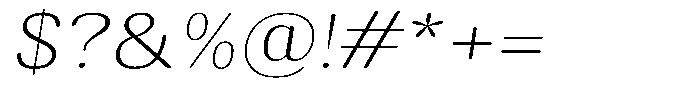 Elvarion Rounded Thin Expanded Oblique Font OTHER CHARS
