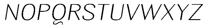 Elvarion Rounded Thin Expanded Oblique Font UPPERCASE