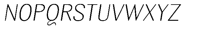 Elvarion Rounded Thin Oblique Font UPPERCASE