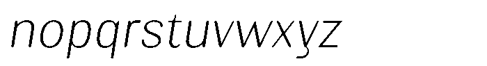 Elvarion Rounded Thin Oblique Font LOWERCASE