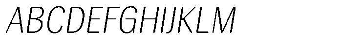 Elvarion Rounded Thin Semi Condensed Oblique Font UPPERCASE