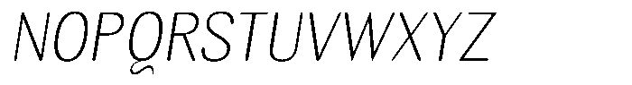 Elvarion Rounded Thin Semi Condensed Oblique Font UPPERCASE