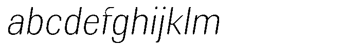 Elvarion Rounded Thin Semi Condensed Oblique FONT