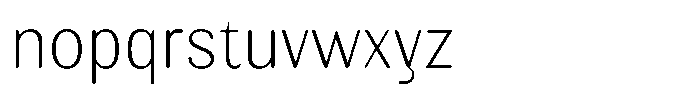 Elvarion Rounded Thin Semi Condensed Font LOWERCASE
