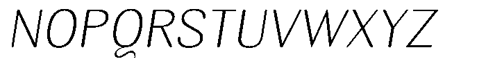 Elvarion Rounded Thin Semi Expanded Oblique Font UPPERCASE