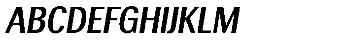 Elvarion Semi Bold Condensed Oblique Font UPPERCASE