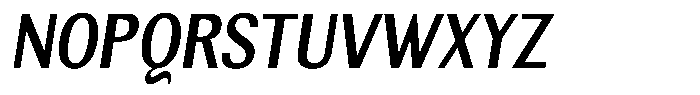 Elvarion Semi Bold Condensed Oblique Font UPPERCASE