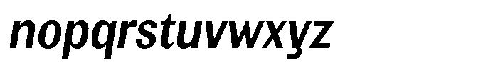 Elvarion Semi Bold Condensed Oblique Font LOWERCASE